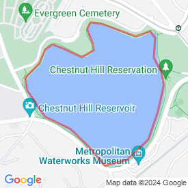 Chestnut Hill Reservoir - 3.22 Km route in Boston