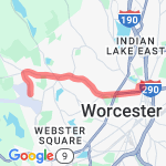 Courtyard to Airport and back route map