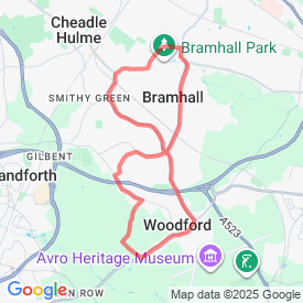 8 mile  - 12.95 Km route in sk7 3na