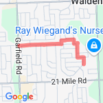 2.25 miles route map