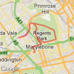 Regents Park - Canal route map
