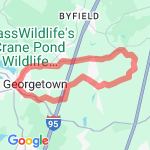 Georgetown and weather field route map