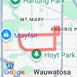 Parkway to North route map