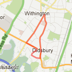 Didsbury loop route map