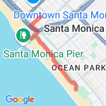 Santa Monica 2.5 Mile route map
