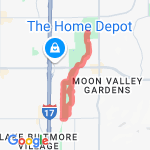Wood to golf course, to cactus route map