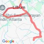 Lilburn out and back route map