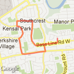 topping lane route map