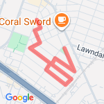 To Triangle Park from Dumble route map