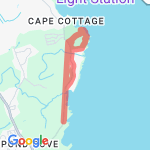 Headlight to 1134 Shore Rd route map
