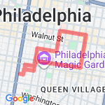 Independence Hall route map