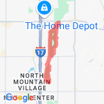 TBird to Cholla Ballfields and back route map