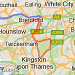 Isleworth to Richmond Park return... route map