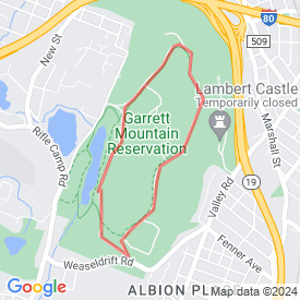 Garrett Mountain Loop - 3.22 Km route in garrett mountain, nj
