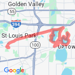 Cedar Lake and Lake of the Isles route map