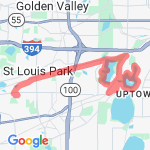 Cedar Lake and Lake of the Isles route map
