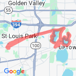 Cedar Lake and Lake of the Isles route map
