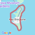 Key Biscayne Kayak route map