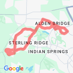 16 Miler in The Woodlands route map