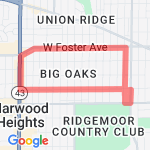 Foster-Neva-Strong-Nagle route map