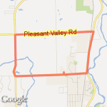 O, Pleasant Valley, I, Cedar Creek route map