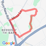 Park, Cooksons, Ribble Drive route map