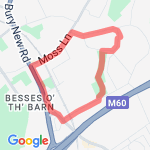 Park, Cooksons, Ribble Drive route map