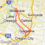 18 mile down River Road in Milwaukie route map