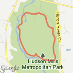 Hudson Mills Outer Loop route map