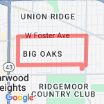 Strong to Mont Clare to Foster to Nagle route map