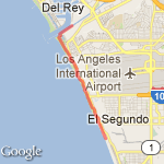 Marina Del Rey Bike Ride Heading South route map