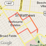 Fun Run with Sarah  route map