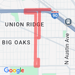 To Taft, Train, and Elliott's route map