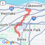 July 2013 Berea  route map