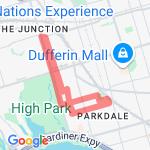 Parkdale - Junction route map