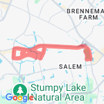 6.68 miles route map