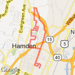 6.06 miles route map