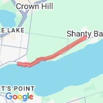 Johnson"s beach 10-12km route map