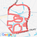 7.28 miles route map