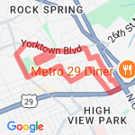 YT Short Glebe Loop route map