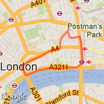 Chancery Lane route map