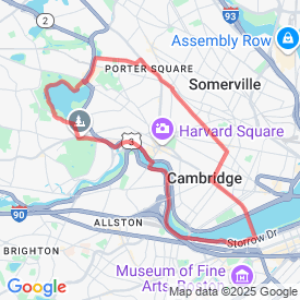 Nora C 11 - 17.83 Km route in Cambridge
