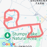 9.07 miles route map