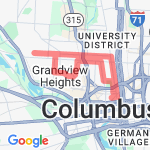 Columbus Marathon 10M End route map