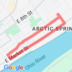3 miles route map
