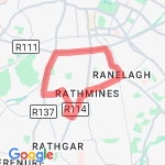 Rathmines Canal Ranelagh Rathmines route map