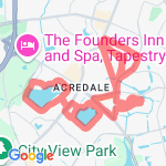 9.76 miles or 16k around the lakes route map