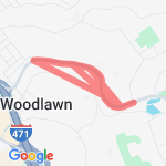 Memorial Parkway to Cloverridge Ave route map