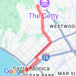 to the santa monica pier route map