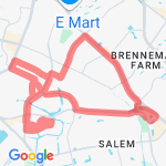 11.33 miles route map